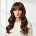 2051 Straight Bang Long Wavy Wig