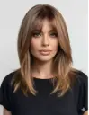 2056 Medium-Length Straight Wig with Air Bangs